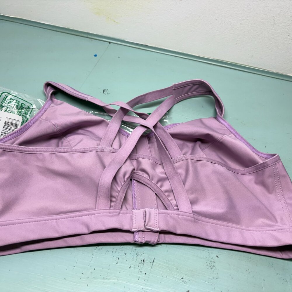 40DD Full Figure Plus Size Zip Up Front-Closure Sports Bra Wirefree Glamorise - Picture 4 of 7